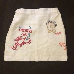 Crewcuts Embroidered linen skirt